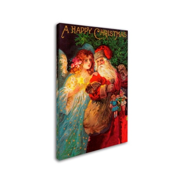 Vintage Apple Collection 'Happy Christmas' Canvas Art,30x47